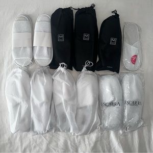 ♥️ Lot of 12 Pairs of Unisex Slippers: Ritz-Carlton’s Frette, Escarra, ModLux +